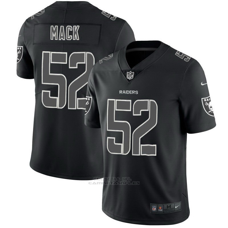 Camiseta NFL Limited Hombre Oakland Raiders 52 Khalil Mack Negro